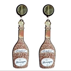 Champagne Bottle Earrings / Plugs